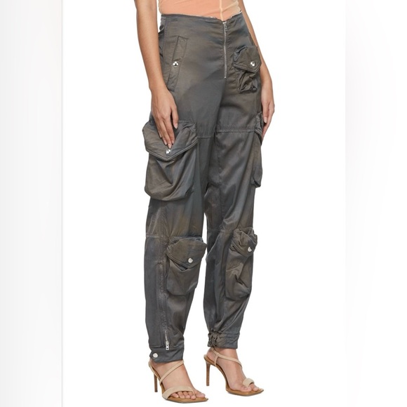 EUC Acne Studios Dusty Grey Satin Cargo Pants - Picture 5 of 16